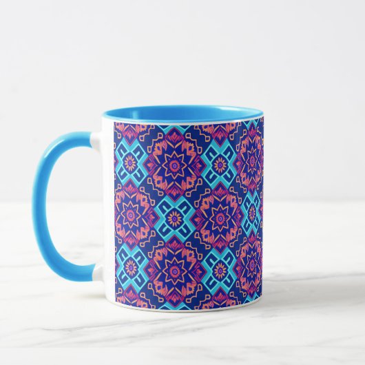 Lebhaftes geometrisches Muster Tasse (Links)