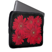 Lebhaftes Gerber Daisy Nah-Up Foto zurück zur Schu Laptopschutzhülle (Vorne Rechts)