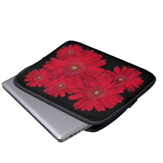 Lebhaftes Gerber Daisy Nah-Up Foto zurück zur Schu Laptopschutzhülle (Vorne Knopf)