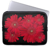 Lebhaftes Gerber Daisy Nah-Up Foto zurück zur Schu Laptopschutzhülle (Vorderseite)