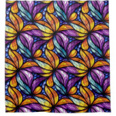 Lebhaftes Glas: farbenfrohe Gestaltung Duschvorhang (Vorderseite)