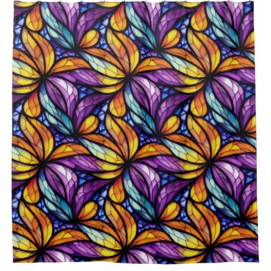 Lebhaftes Glas: farbenfrohe Gestaltung Duschvorhang (Vorderseite)