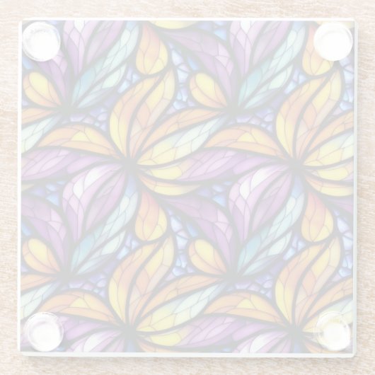 Lebhaftes Glas: farbenfrohe Gestaltung Glasuntersetzer (Rückseite)