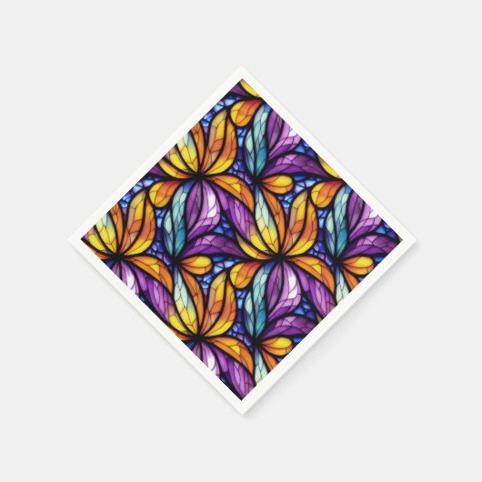 Lebhaftes Glas: farbenfrohe Gestaltung Serviette (Ecke)