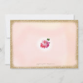 Lebhaftes Gold Glitzer First Birthday Banner Einladung (Rückseite)