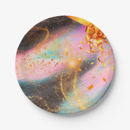 Lebhaftes Gold Pappteller