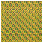 Lebhaftes goldgelbes Kreislaufmuster Stoff (Muster)