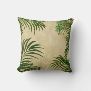 Lebhaftes Green Palm Leaf Muster Kissen