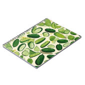 Lebhaftes Green Veggie Muster Notizblock (Linke Seite)