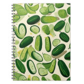 Lebhaftes Green Veggie Muster Notizblock (Vorderseite)