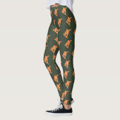 Lebhaftes Green Womens Snowboarding Pattern Leggings (Links)