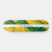 Lebhaftes Green & Yellow Banana Leaf Muster Skateboard (Horizontal)