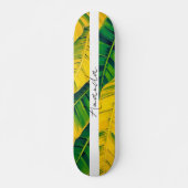 Lebhaftes Green & Yellow Banana Leaf Muster Skateboard (Vorne)
