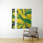 Lebhaftes Green & Yellow Banana Leaf Muster Wandteppich (Beispiel (Horizontal))