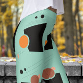 Lebhaftes grünes Abstraktes Muster Leggings