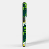 Lebhaftes grünes botanisches Design mit weißer Far Case-Mate iPhone Hülle (Rückseite / Rechts)