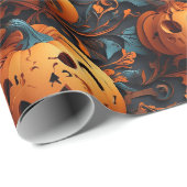 Lebhaftes Halloween-Thema Geschenkpapier (Rolleneckpunkt)
