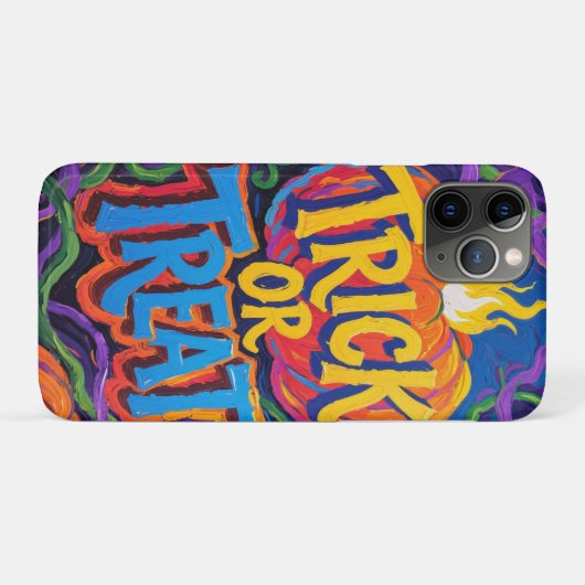 Lebhaftes Halloween "Trick or Treat" Case-Mate iPhone Hülle (Rückseite (Horizontal))