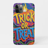 Lebhaftes Halloween "Trick or Treat" Case-Mate iPhone Hülle (Rückseite)