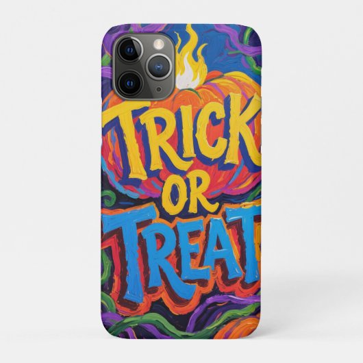 Lebhaftes Halloween "Trick or Treat" Case-Mate iPhone Hülle (Rückseite)