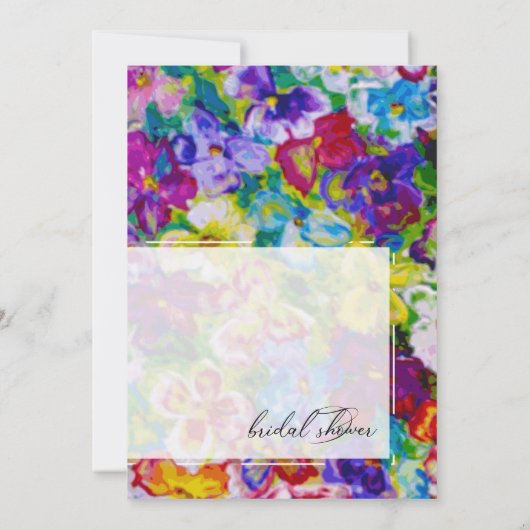 Lebhaftes, handbemaltes Brautparty Einladung (Rückseite)