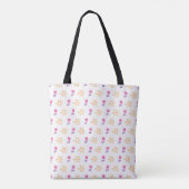 Lebhaftes handGezeichnet Blume-Muster Tasche (Rückseite)