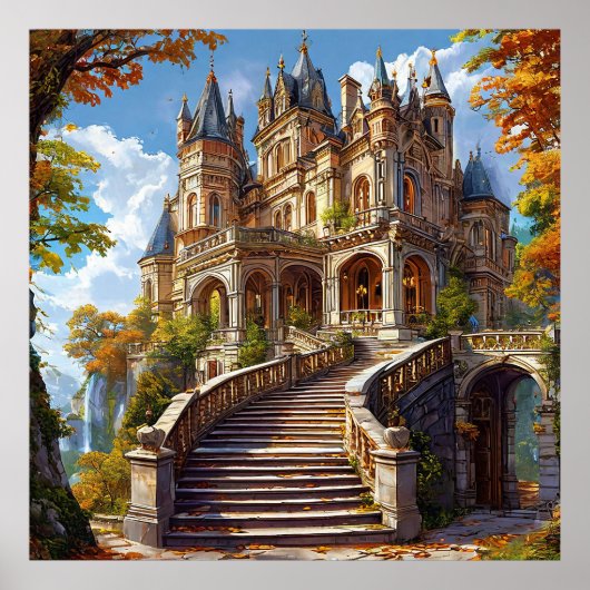 Lebhaftes Herbstblättern Poster (Vorne)