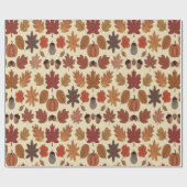 Lebhaftes Herbstleaves Muster mit Herbstfarben Geschenkpapier (Flach)