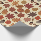 Lebhaftes Herbstleaves Muster mit Herbstfarben Geschenkpapier (Ecke)