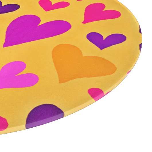 Lebhaftes Herz Bliss: Liebe Muster Schneidebrett (Ecke)