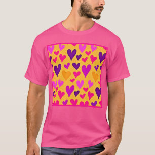 Lebhaftes Herz Bliss: Liebe Muster T-Shirt