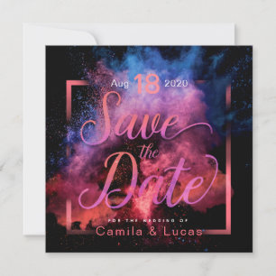 Lebhaftes Holi-Pulverdesign Save The Date