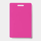 Lebhaftes Hot Pink | Foto und Trendy Script Ausweis (Rückseite)