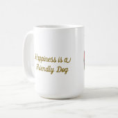 Lebhaftes Illustriertes Portrait eines Hundes Kaffeetasse (Vorderseite Links)