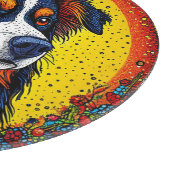 Lebhaftes Illustriertes Portrait eines Hundes Schneidebrett (Ecke)