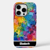 Lebhaftes Impasto Abstrakt Geometric Smartphone Case-Mate iPhone Hülle (Rückseite)