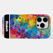 Lebhaftes Impasto Abstrakt Geometric Smartphone Case-Mate iPhone Hülle (Rückseite (Horizontal))