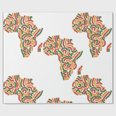 Lebhaftes, in Afrika Inspiriertes Wrapping Paper Geschenkpapier (Flach)
