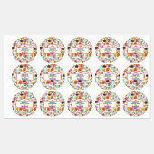 Lebhaftes, individualisierbares Zurück zu Schulfor Etiketten (Blatt)