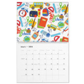 Lebhaftes, individualisierbares Zurück zu Schulfor Kalender (Mär 2026)