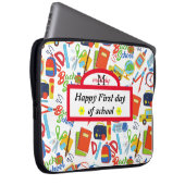 Lebhaftes, individualisierbares Zurück zu Schulfor Laptopschutzhülle (Vorne Rechts)