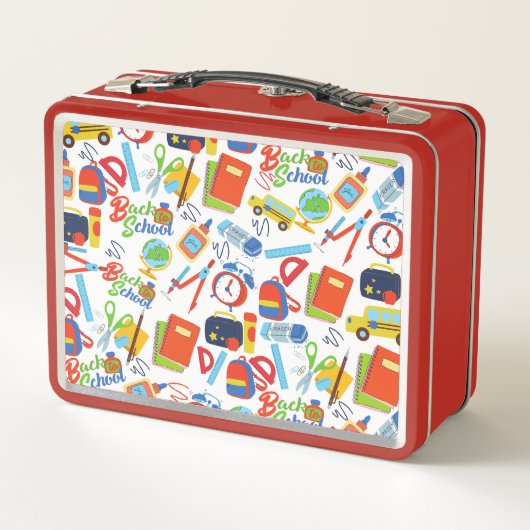 Lebhaftes, individualisierbares Zurück zu Schulfor Metall Brotdose (Rückseite)