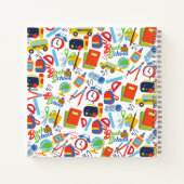 Lebhaftes, individualisierbares Zurück zu Schulfor Notizblock (Rückseite)