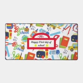 Lebhaftes, individualisierbares Zurück zu Schulfor Schreibtischunterlage