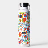 Lebhaftes, individualisierbares Zurück zu Schulfor Trinkflasche (Rückseite)