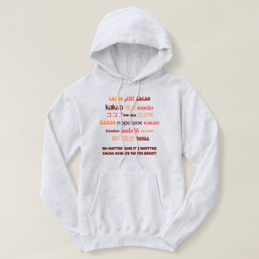 Lebhaftes internationales CACAO Hoodie (Design vorne)