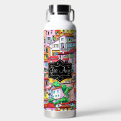 Lebhaftes italienisches Dorf Trinkflasche (Vorderseite)