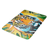 Lebhaftes Jungle Tiger Art Design Badematte (Schrägansicht)