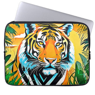 Lebhaftes Jungle Tiger Art Design Laptopschutzhülle