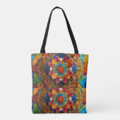 "Lebhaftes Kaleidoskop: Meisterwerk der indischen Tasche (Rückseite)